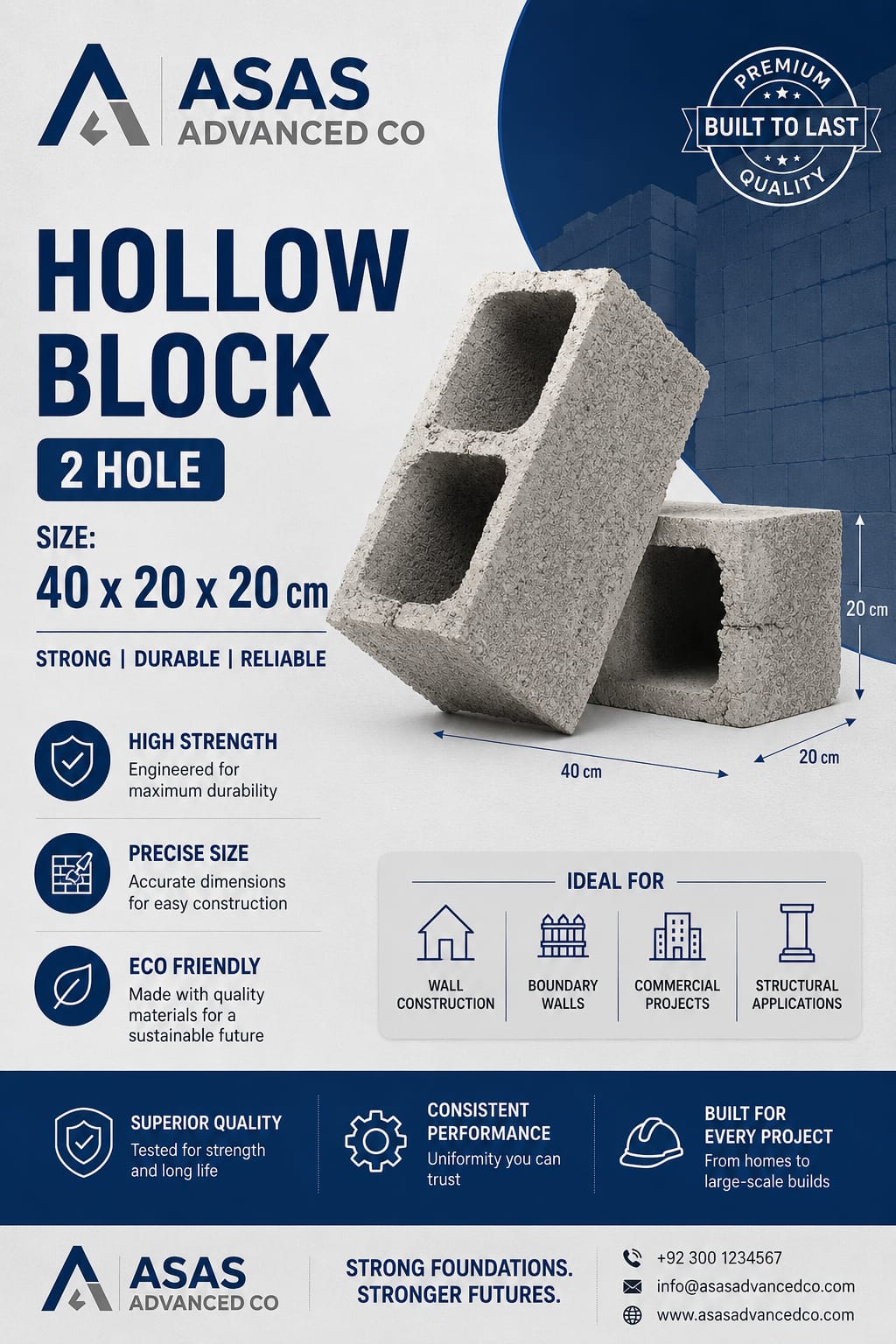 ASAS Advanced Co concrete block production factory in Saudi Arabia